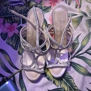 Prom/Dance shows mmjStrappy rhinestone high high heeled platform